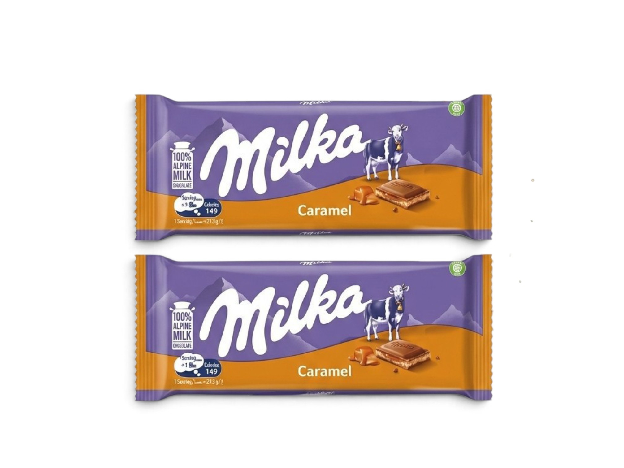 ٢ قطع ميلكا كراميل ٥٥ جرام