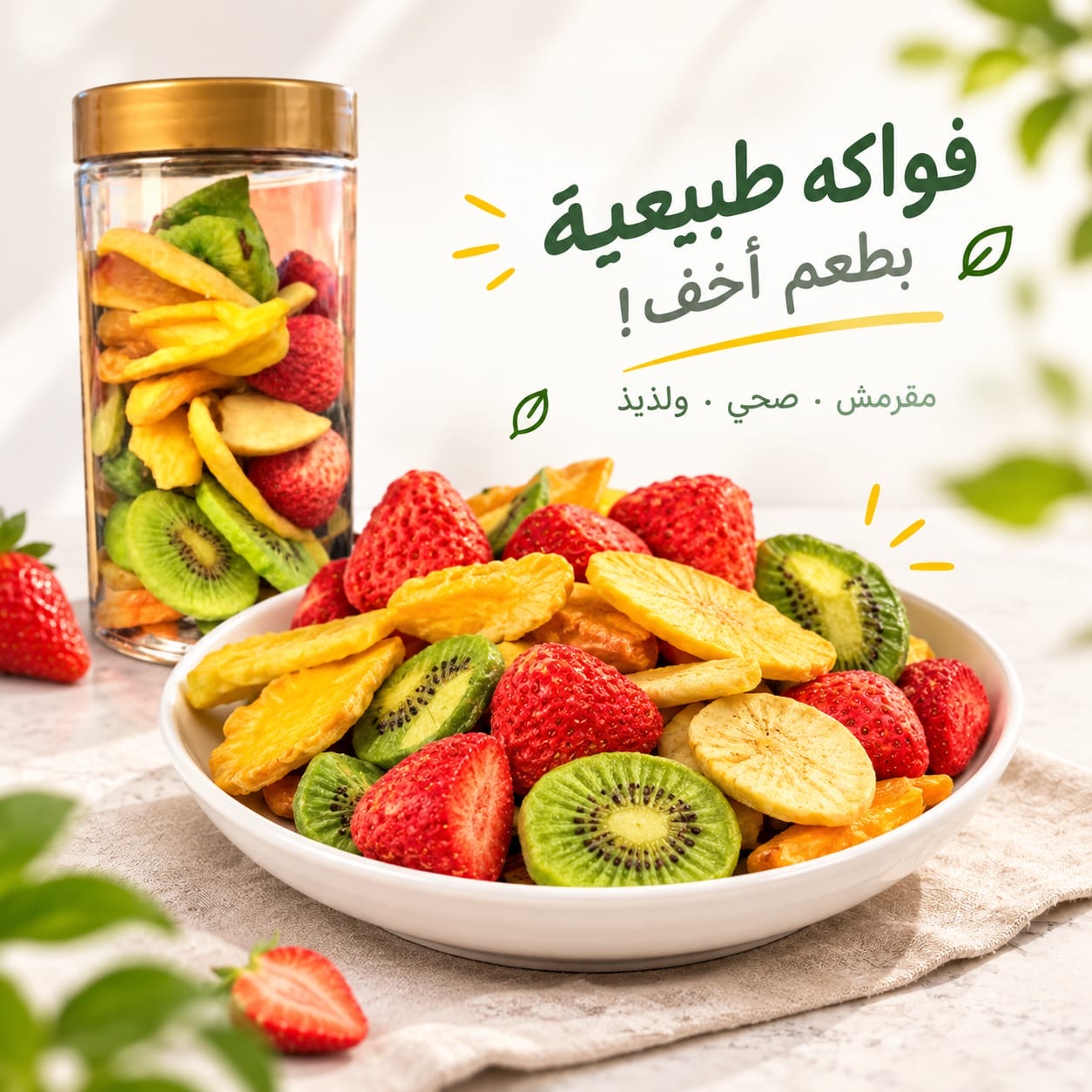 فواكه مجففه مقرمشه