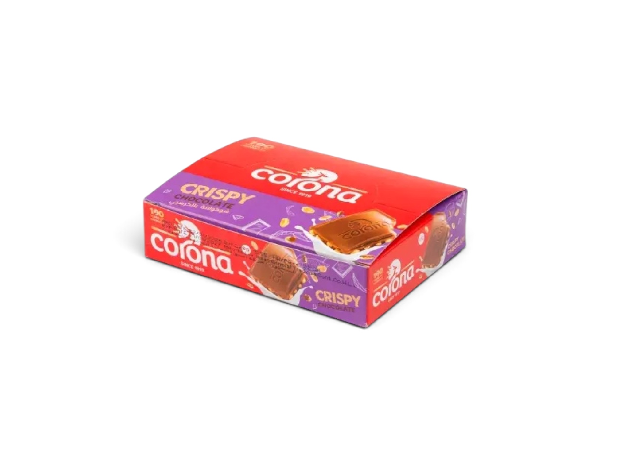 علبة ١٢ قطعة شوكولاتة كورونا كريسبي